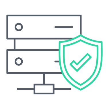Güvenlik sistemi simgesi vektör illüstrasyonu