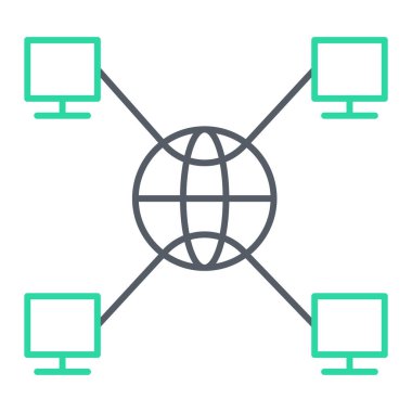 ağ bağlantı vektörü simgesi