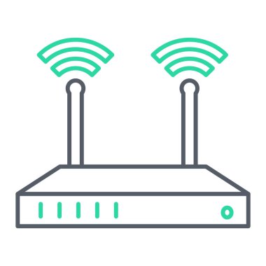 router simgesi vektör illüstrasyonu