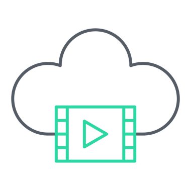 Bulut hesaplama teknolojisi ikon vektör çizimi tasarımı