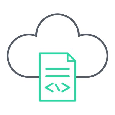 bulut hesaplama veri depolama ikonu vektör illüstrasyon tasarımı