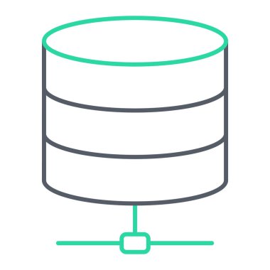 veritabanı. Web simgesi basit illüstrasyon