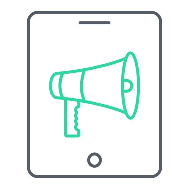 Megafon ikonu vektör illüstrasyonu