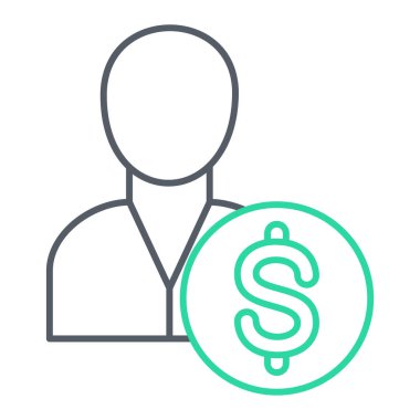 Dolar simgesi vektör illüstrasyonu