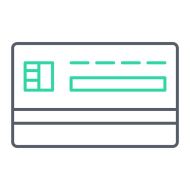 Kredi kartı ikonu vektör illüstrasyonu