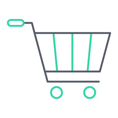 Alışveriş arabası ikon vektör illüstrasyonu