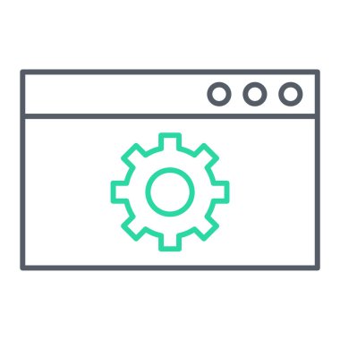 Geliştirme için web satırı simgesi, vektör illüstrasyonu