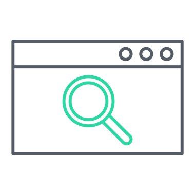 tarayıcı arama simgesi vektör illüstrasyonu