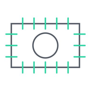 Futbolcu ikon vektörü. Anahat rugby topu işareti. izole edilmiş sınır sembolü çizimi