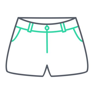 şort simgesi. Web için mayo vektör sembolünün özet çizimi