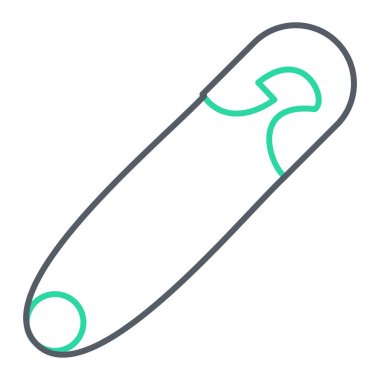 Tek izole edilmiş iğne simgesinin vektör çizimi