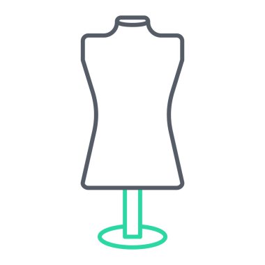 Manken ikonu. Web için kıyafet vektör sembolünün özet çizimi