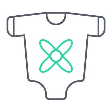 bebek giysisi ikonu vektör illüstrasyonu