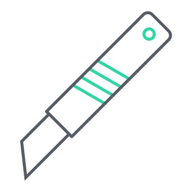 Bıçak simgesi vektörü. İnce çizgi işareti. İzole edilmiş kontür sembolü gösterimi