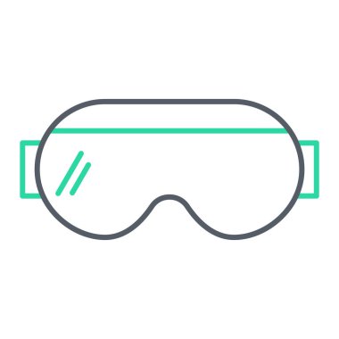 maske simgesi. ağ için dalış gözlüğü vektör simgelerinin özet çizimi