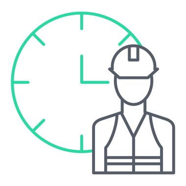 Kasklı bir adamın vektör çizimi