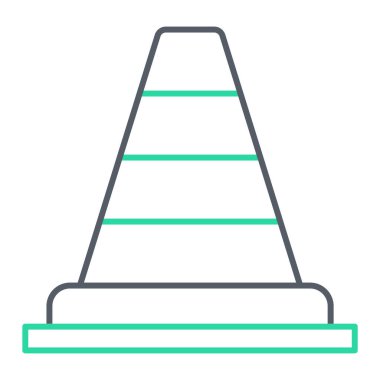 trafik koni simgesi, vektör çizim