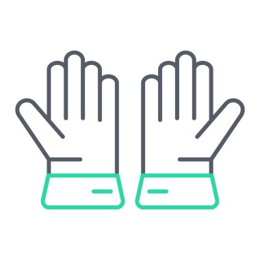 Eldiven simgesi vektör illüstrasyonu