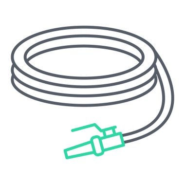 Su hortumu ikonunun vektör çizimi. ağ için spor ve ip sembolü taslağı.