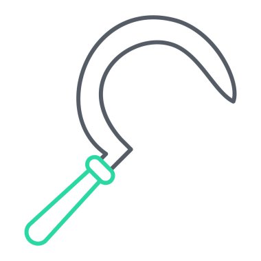 Balta simgesi. Web için scythe vektör simgelerinin özet çizimi