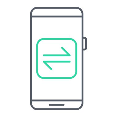 Cep telefonu çizgisi biçim vektör illüstrasyon tasarımlı akıllı telefon