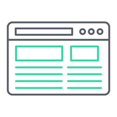 Web ve mobil uygulama tasarımınız için beyaz arkaplanda izole edilmiş tarayıcı simgesi vektörü, dizüstü bilgisayar logosu kavramı