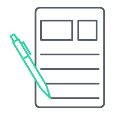 belge simgesi vektör illüstrasyonu