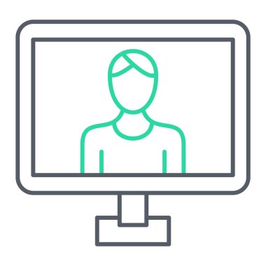 çevrimiçi eğitim ikonu vektör illüstrasyonu