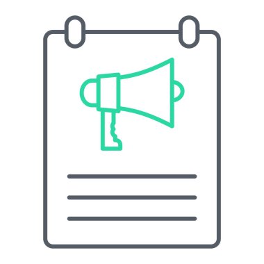 Web ve mobil uygulama tasarımınız için beyaz arkaplanda izole edilmiş megafon simgesi vektörü, hoparlör logosu kavramı