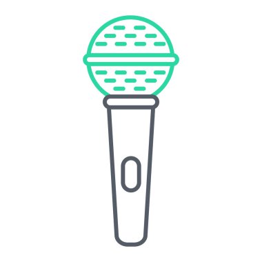 Web ve mobil uygulama tasarımınız için beyaz arkaplanda izole edilmiş mikrofon simgesi vektörü, mikrofon logosu konsepti