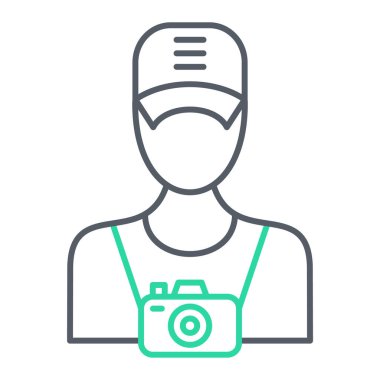 Kameralı bir doktorun vektör çizimi