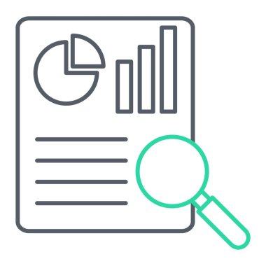 Analiz. Web simgesi basit illüstrasyon