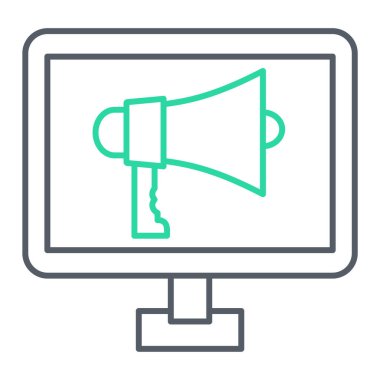 Megafon ikonu vektör illüstrasyonu