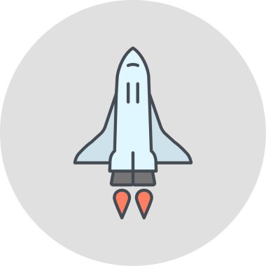 roket ikonu vektör illüstrasyonu