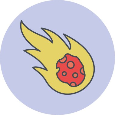 Bir gezegen simgesinin vektör illüstrasyonu