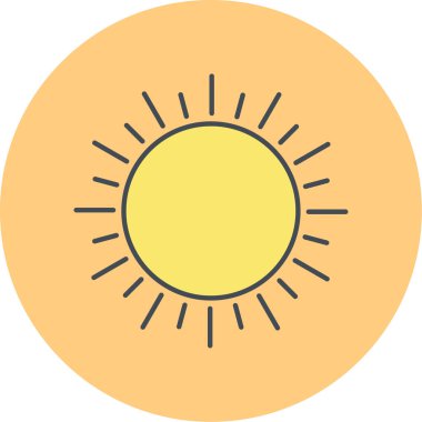 Güneş Simgesi Vektör illüstrasyonu