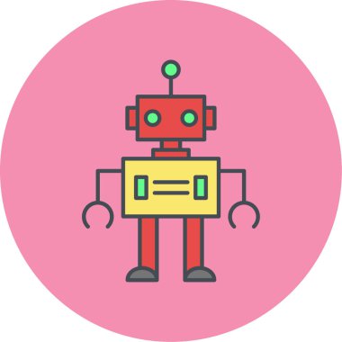 Robot simgesi, vektör çizimi