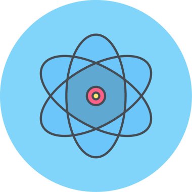 atom simgesi vektör illüstrasyonu