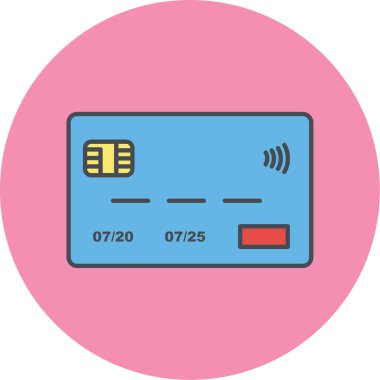 Kredi kartı vektör simgesi modern basit tasarım