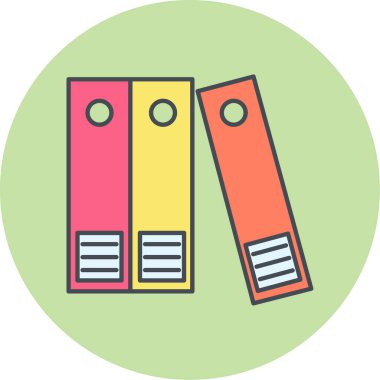 Ofis ve eğitim ikonunun vektör illüstrasyonu