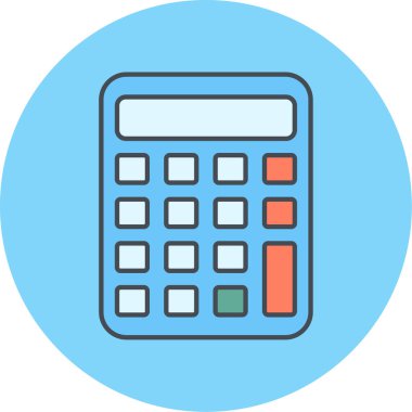 hesap makinesi simgesi vektör illüstrasyonu