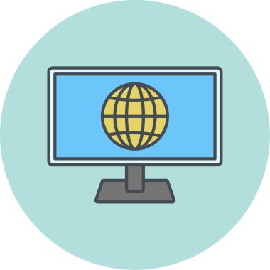 vektör lcd simgesi illüstrasyonu