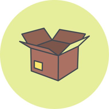 Kutu. Web simgesi basit illüstrasyon