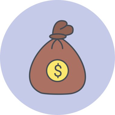 Para çantasını vektör çizim