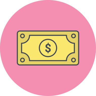 Dolar işareti simgesi, vektör çizimi