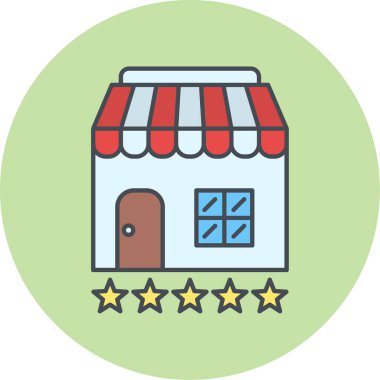 Dükkan. Web simgesi basit illüstrasyon