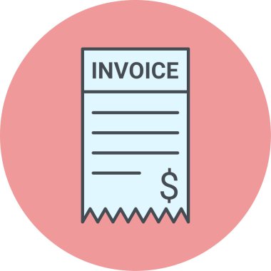 Fatura. Web simgesi basit illüstrasyon