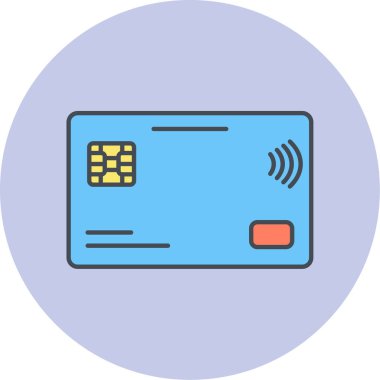 Kredi kartı vektör simgesi