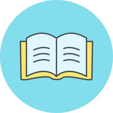 kitap simgesi vektör illüstrasyonu