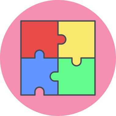 Bulmaca simgesi vektör çizimi